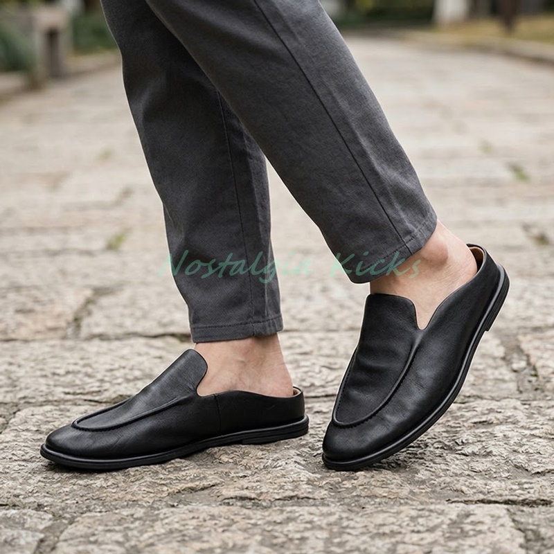 Mens Leather Mules Backless Sl - Men'S Shoes Smart recension och pris