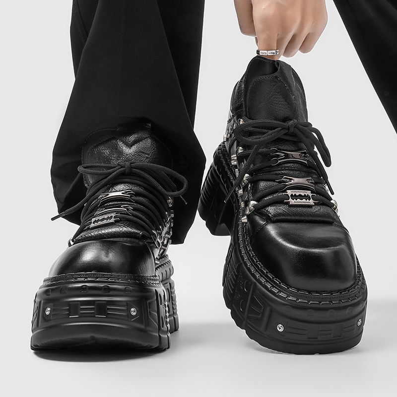 New Gothic Punk Men's Platform - Men'S Shoes Increase Height recension och pris