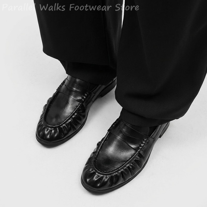 Men Retro Pleated Apron Toe Pe - Men'S Shoes Smart recension och pris