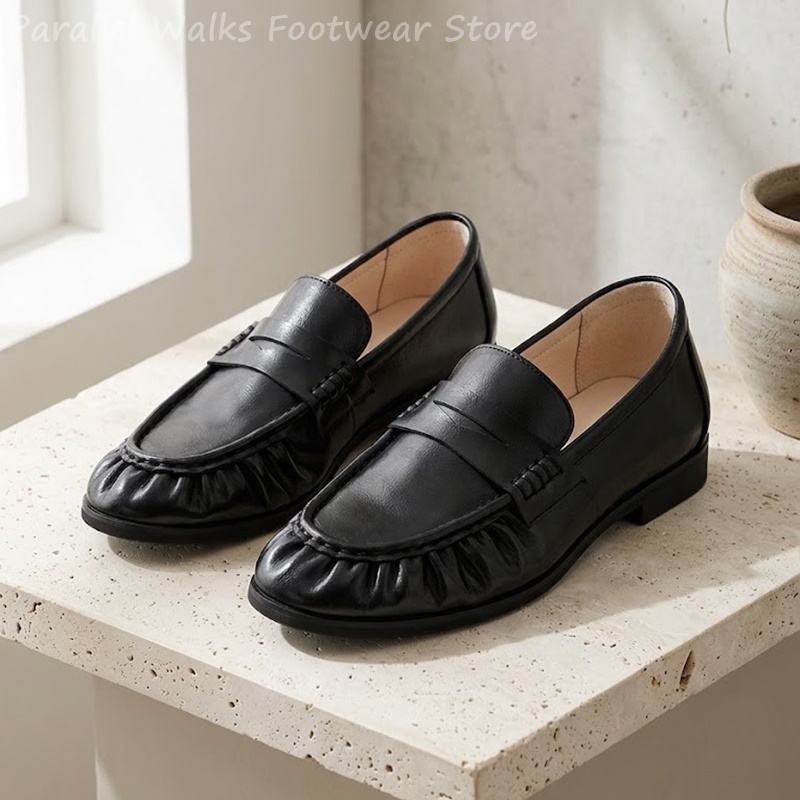 Men Retro Pleated Apron Toe Pe - Men'S Shoes Smart recension och pris